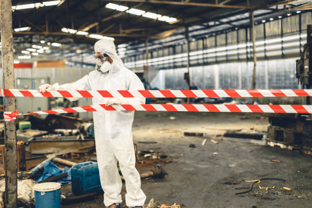 Professional Sewage Cleanup technician working in Clearwater, SC